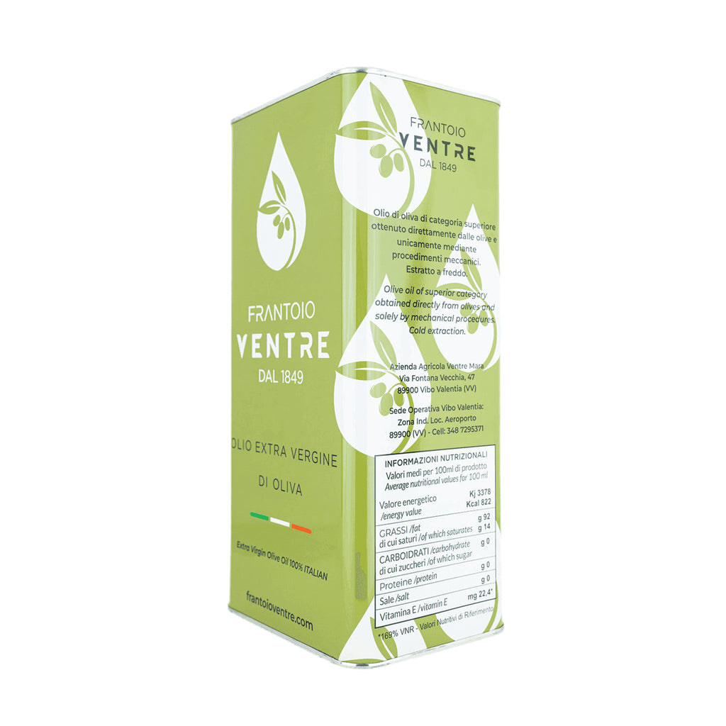 Huile d'Olive Extra Vierge Monocultivar Carolea 5 lt – Fruité Moyen