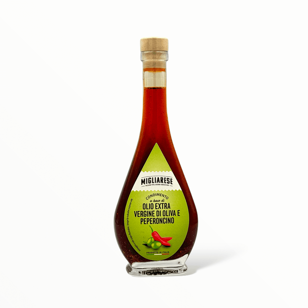 Extra virgin olive oil with chilli pepper