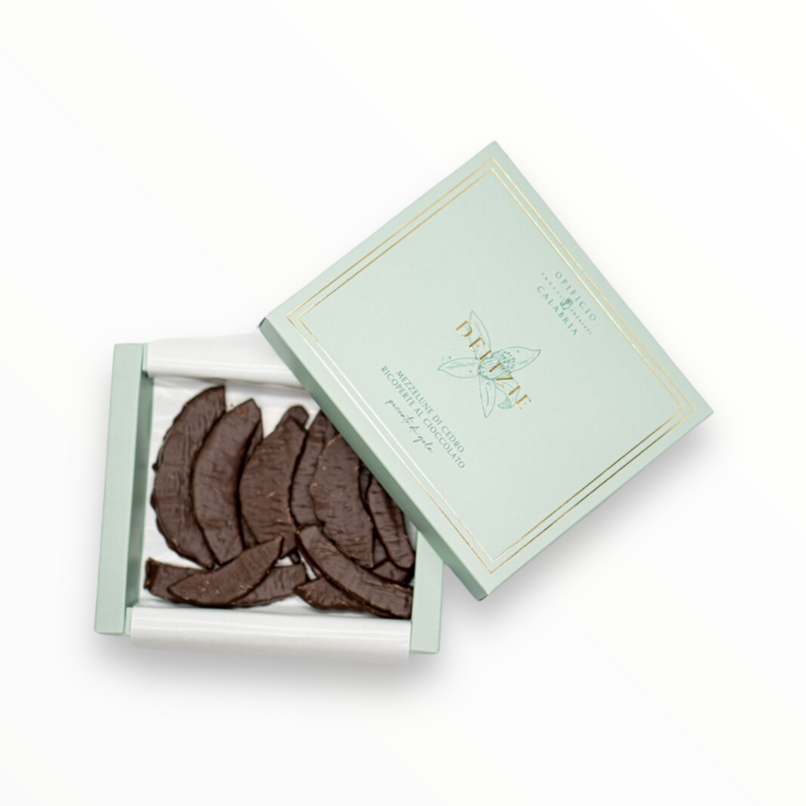 Delizie - mezzelune di cedro ricoperte di cioccolato opificio calabrria