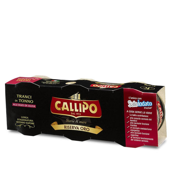 Tonno Callipo Riserva Oro 3×80 g – Boîte d'Huile d'Olive