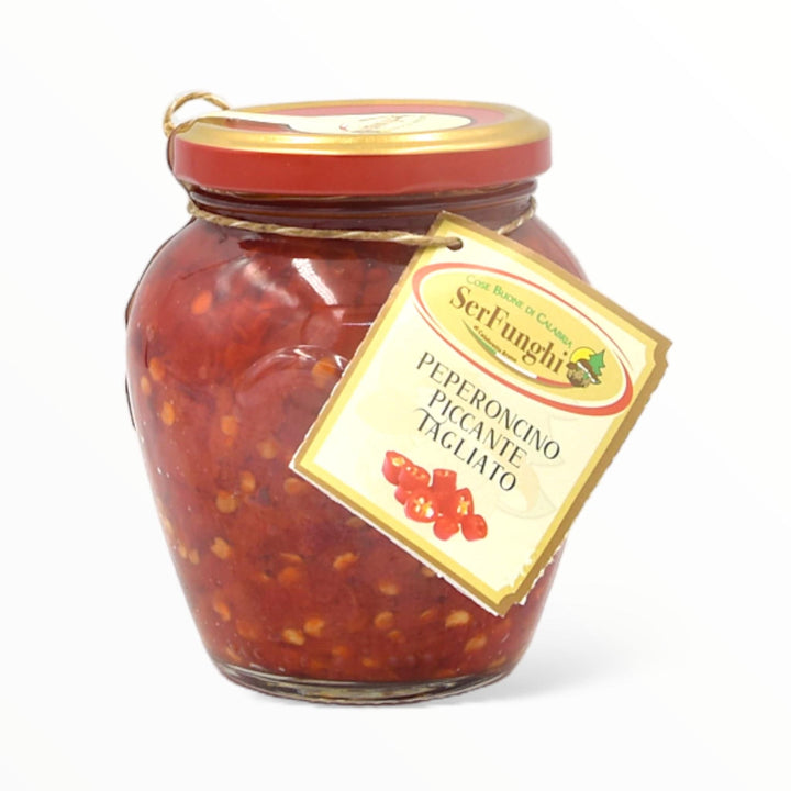 Spicy Calabrian chilli pepper cut in oil